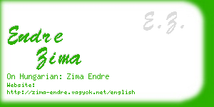 endre zima business card